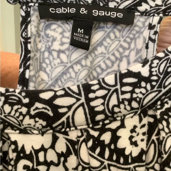 🖤 Cable & Gauge Black & White Halter Top Size M - Picture 6 of 6